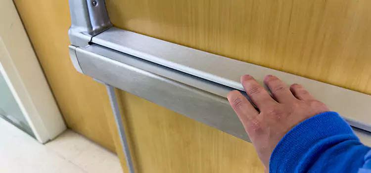 Installing a Push Bar on a Door San Dimas